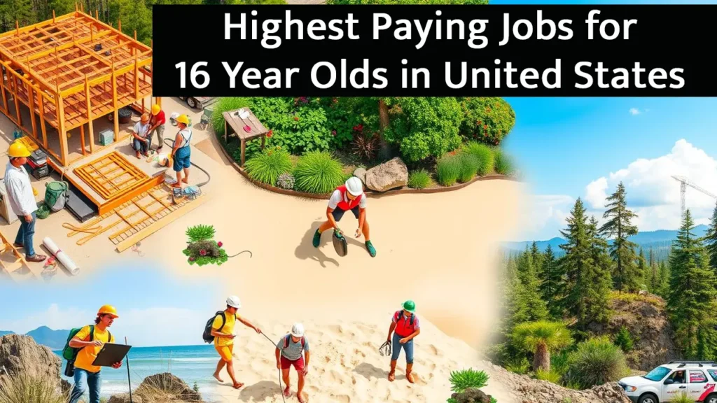 highest paying jobs for 16 year olds